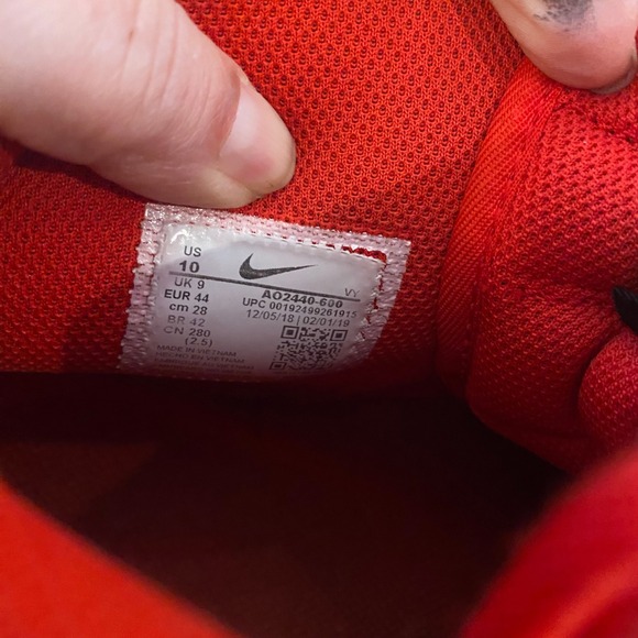 Nike Air Force 1 High 07 University Red Black AO2440-600 Mens 10 Sneaker - Picture 3 of 6